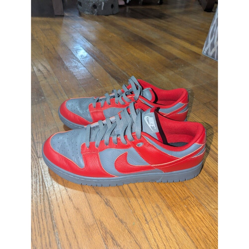 Nike Low Dunk By You Red And Gray Custom Mens Size 12 FN0569900